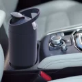 Silver Thermos In Holder Inside Of Car